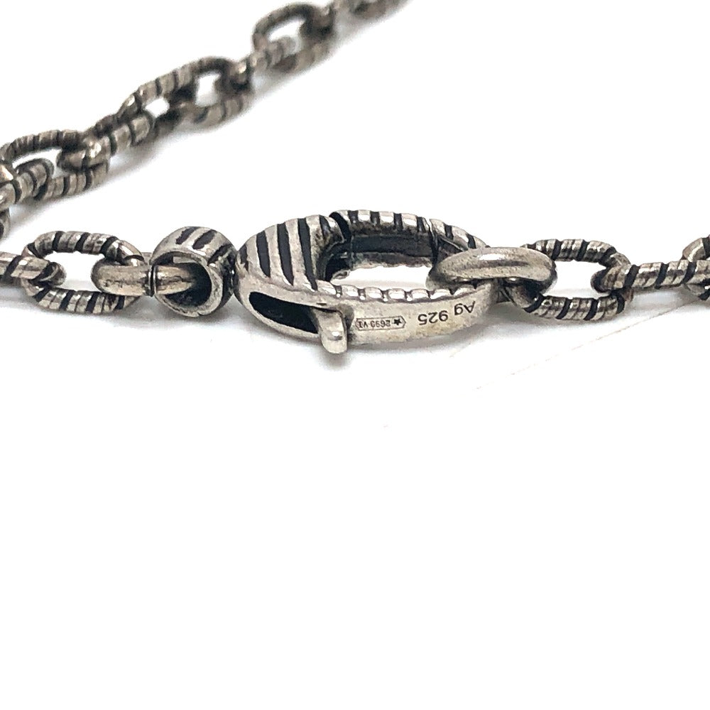 GUCCI Necklace AG925 Silver Interlocking G mens Used Authentic