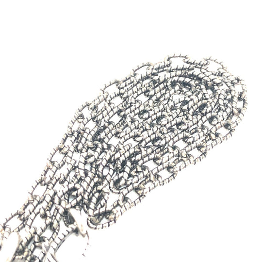 GUCCI Necklace AG925 Silver Interlocking G mens Used Authentic