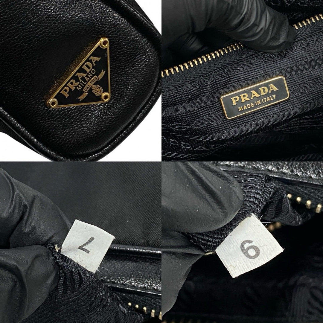 PRADA Handbag leather black