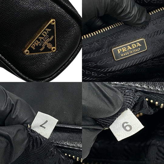 PRADA Handbag leather black