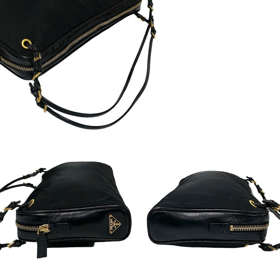 PRADA Handbag leather black