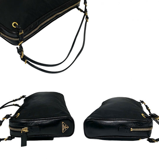 PRADA Handbag leather black