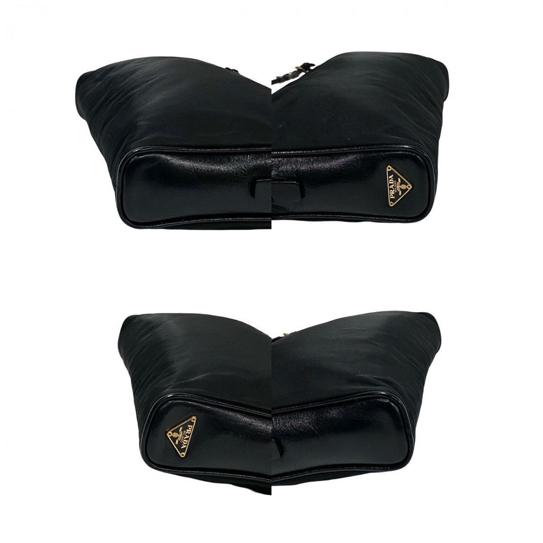 PRADA Handbag leather black