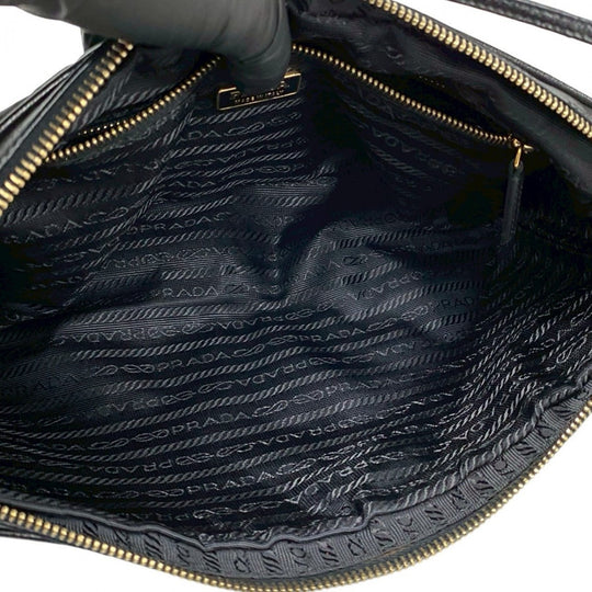 PRADA Handbag leather black