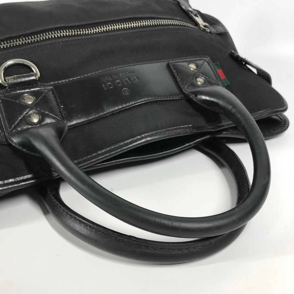GUCCI Business bag 246410 Nylon / leather black logo mens Used Authentic