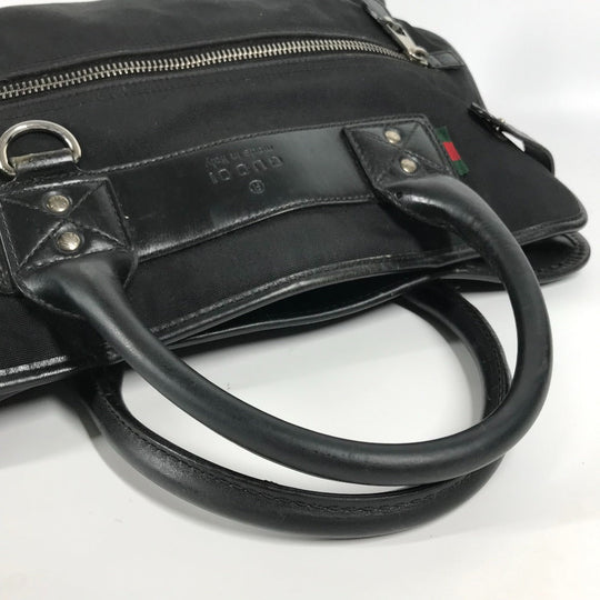 GUCCI Business bag 246410 Nylon / leather black logo mens Used Authentic
