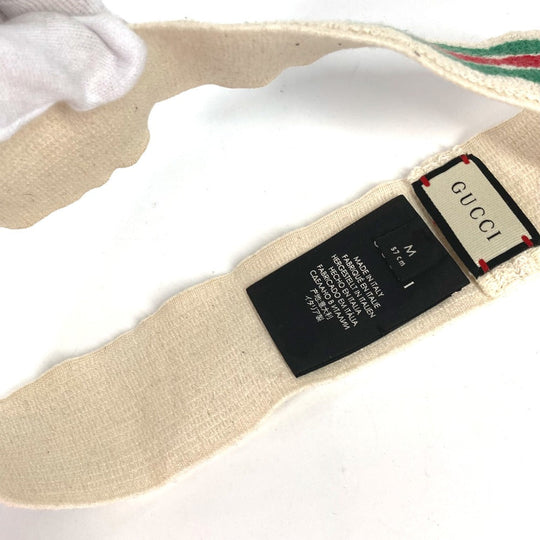 GUCCI hair accessory Polyurethane white GG logo sherry line mens Used Authentic