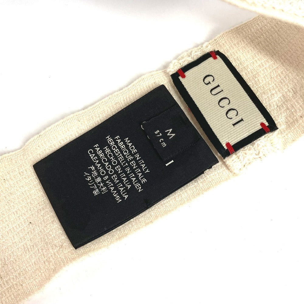 GUCCI hair accessory Polyurethane white GG logo sherry line mens Used Authentic