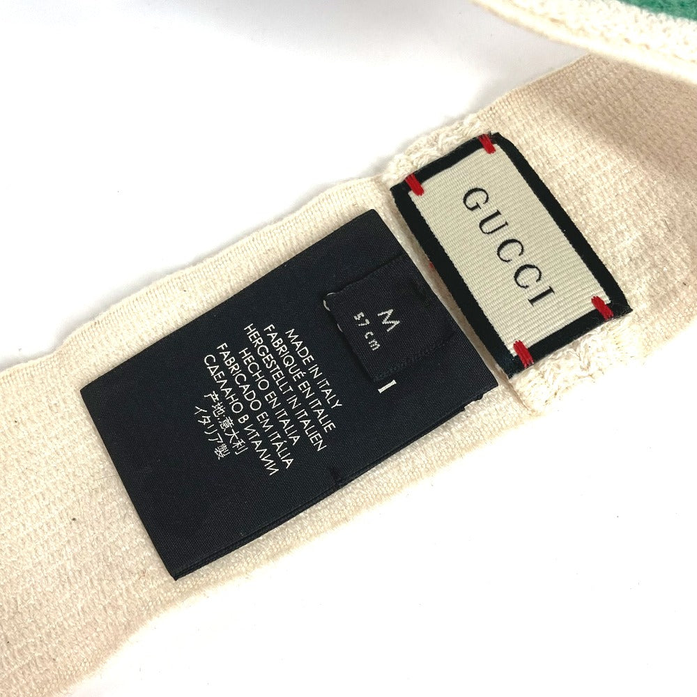 GUCCI hair accessory Polyurethane white GG logo sherry line mens Used Authentic