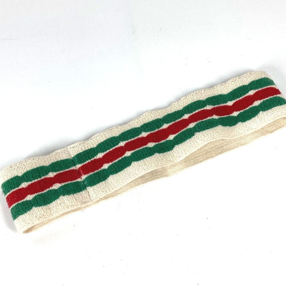 GUCCI hair accessory Polyurethane white GG logo sherry line mens Used Authentic