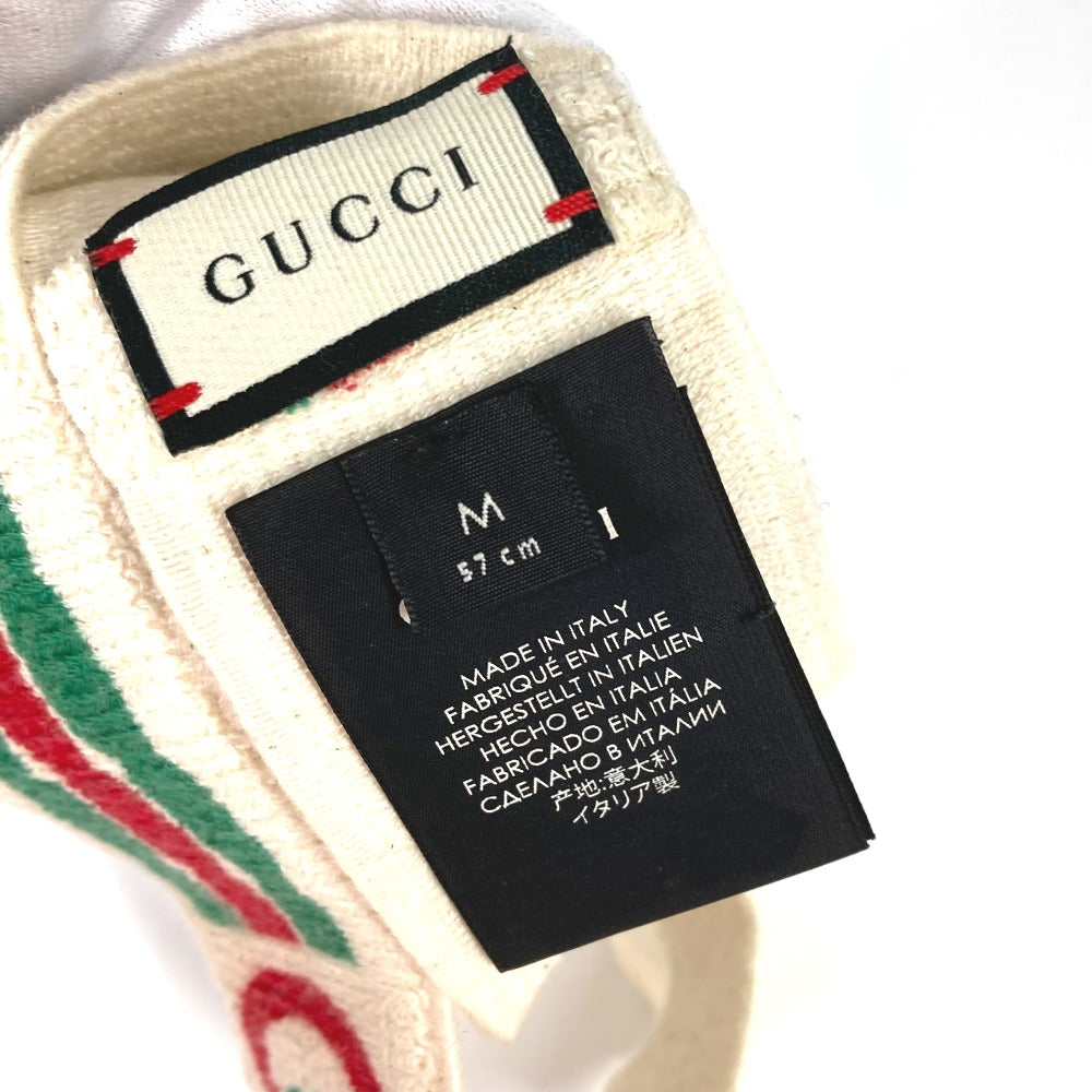 GUCCI hair accessory Polyurethane white GG logo sherry line mens Used Authentic