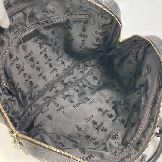 GUCCI Business bag 208463 leather Dark brown Tote Bag handbag Guccisima GG