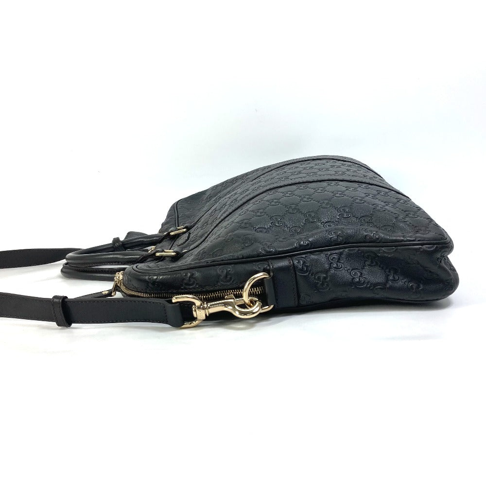 GUCCI Business bag 208463 leather Dark brown Tote Bag handbag Guccisima GG