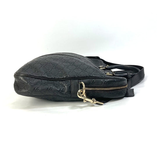 GUCCI Business bag 208463 leather Dark brown Tote Bag handbag Guccisima GG