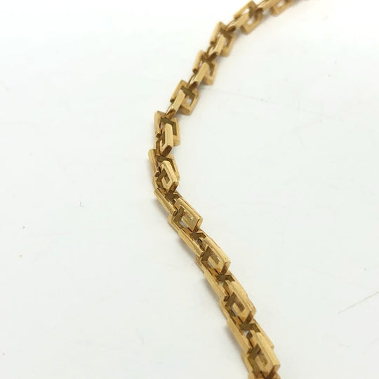 GUCCI Necklace 18K Yellow Gold gold K18YG G logo link square Women Used Authentic