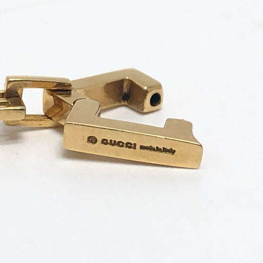 GUCCI Necklace 18K Yellow Gold gold K18YG G logo link square Women Used Authentic