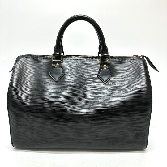 LOUIS VUITTON Boston Duffel bag M59022 Epi Leather black Speedy 30 Women Used Authentic