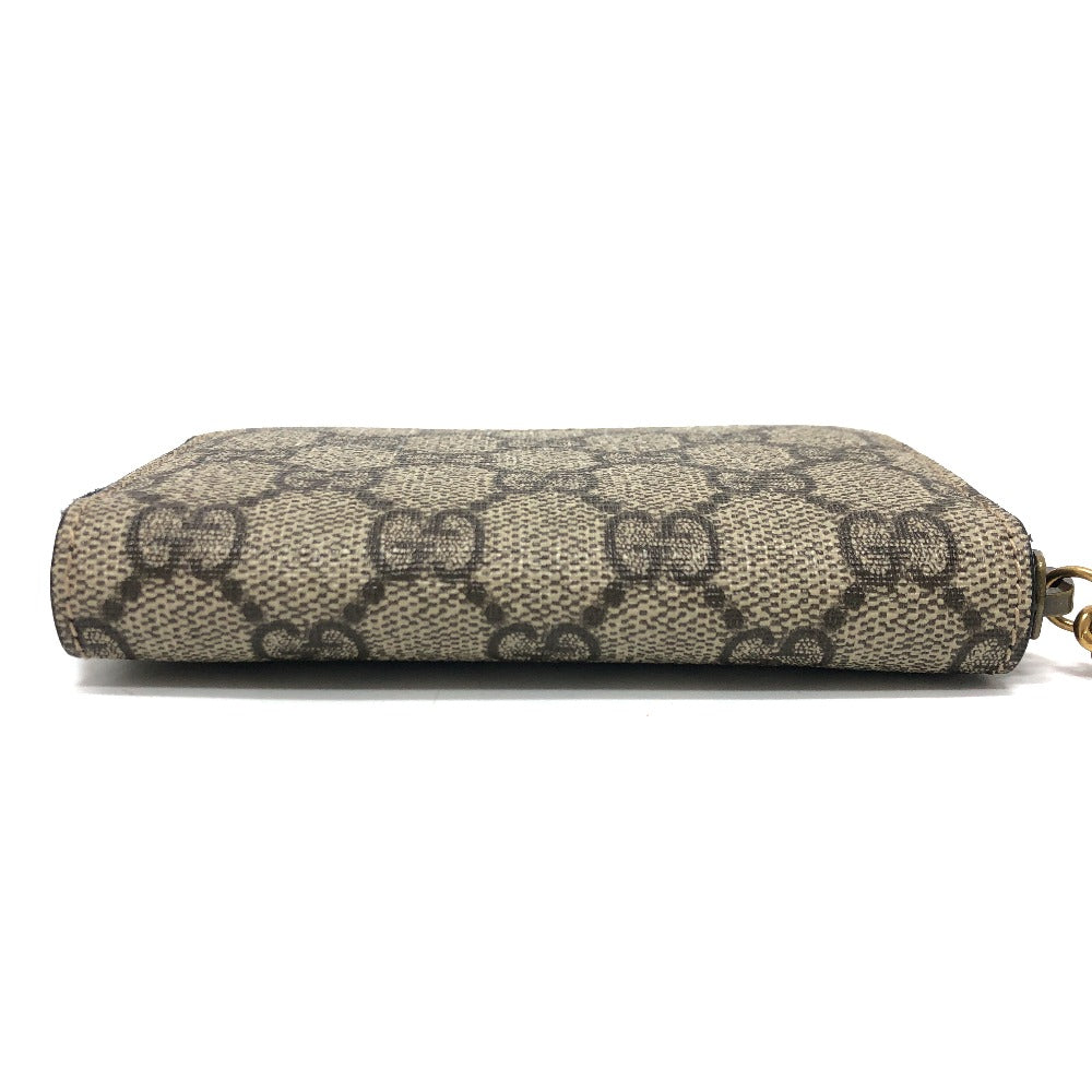GUCCI Coin case 431482 GG canvas, fake pearl beige Zip Around Women Used Authentic