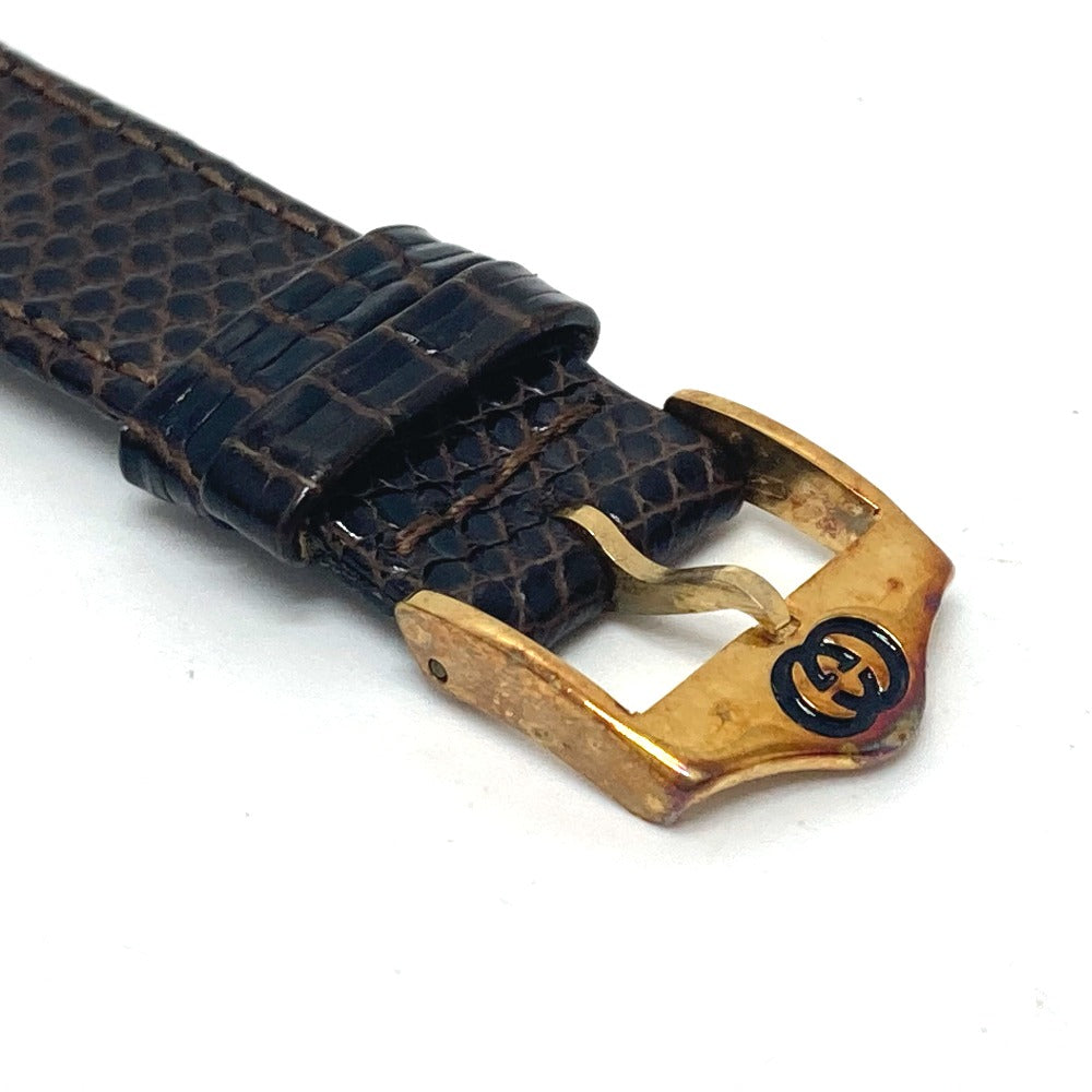 GUCCI Watches Quartz 3400F Gold Plated gold gold dial mens Used Authentic