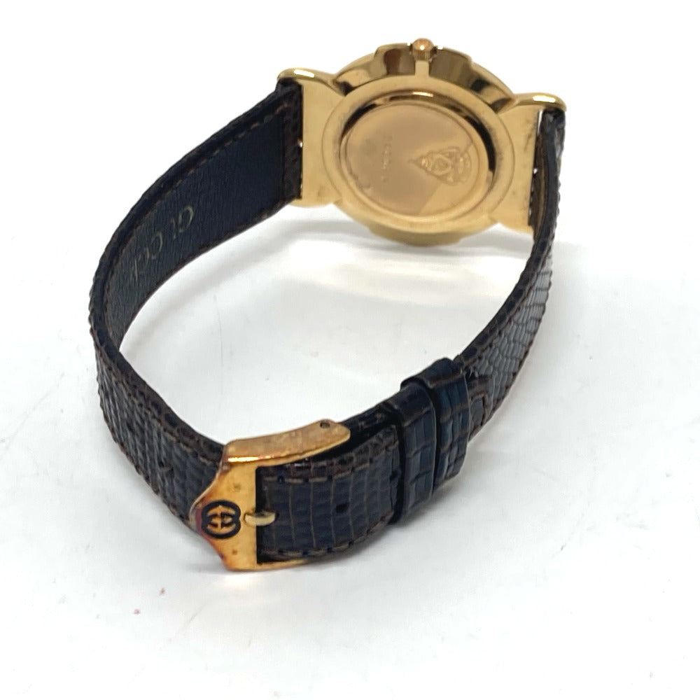 GUCCI Watches Quartz 3400F Gold Plated gold gold dial mens Used Authentic