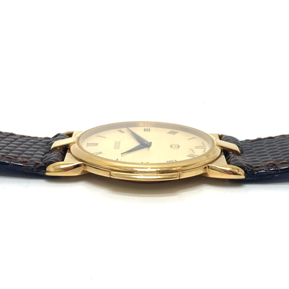 GUCCI Watches Quartz 3400F Gold Plated gold gold dial mens Used Authentic