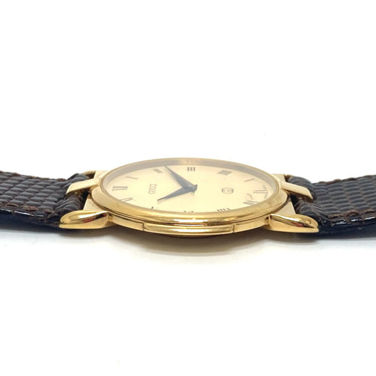 GUCCI Watches Quartz 3400F Gold Plated gold gold dial mens Used Authentic