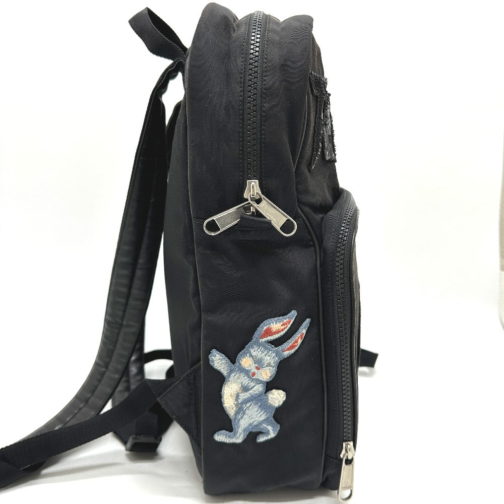 GUCCI Backpack 536724 canvas black Sequined logo interlocking G