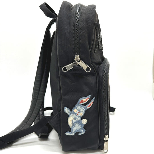 GUCCI Backpack 536724 canvas black Sequined logo interlocking G