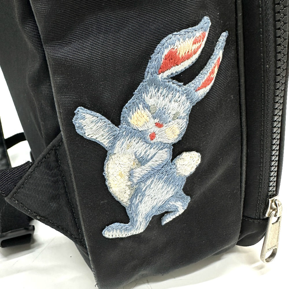 GUCCI Backpack 536724 canvas black Sequined logo interlocking G