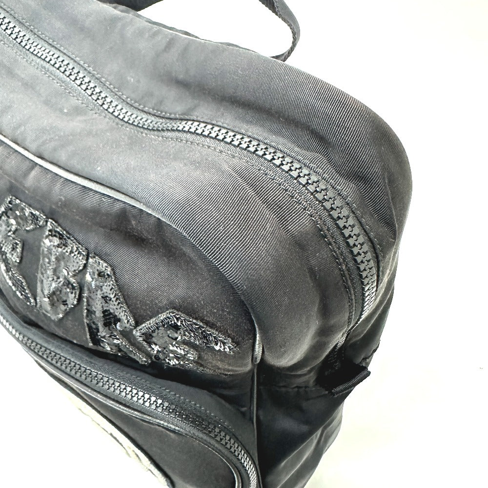 GUCCI Backpack 536724 canvas black Sequined logo interlocking G