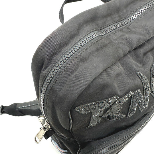 GUCCI Backpack 536724 canvas black Sequined logo interlocking G
