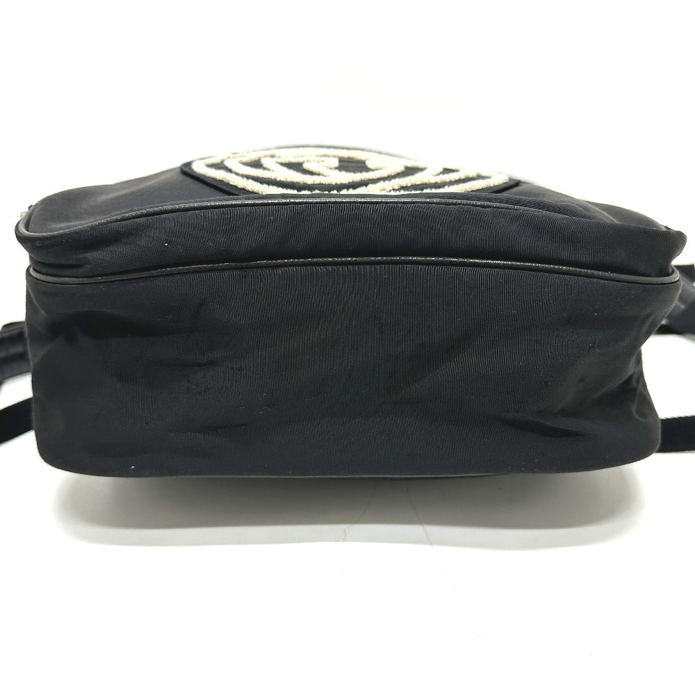 GUCCI Backpack 536724 canvas black Sequined logo interlocking G