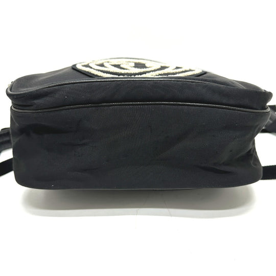 GUCCI Backpack 536724 canvas black Sequined logo interlocking G