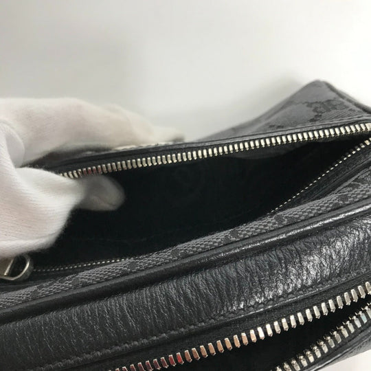 GUCCI Shoulder Bag 680128 Canvas / leather black Balenciaga Balenciaga collaboration Hacker Project GG mens Used Authentic
