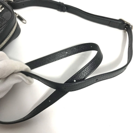 GUCCI Shoulder Bag 680128 Canvas / leather black Balenciaga Balenciaga collaboration Hacker Project GG mens Used Authentic
