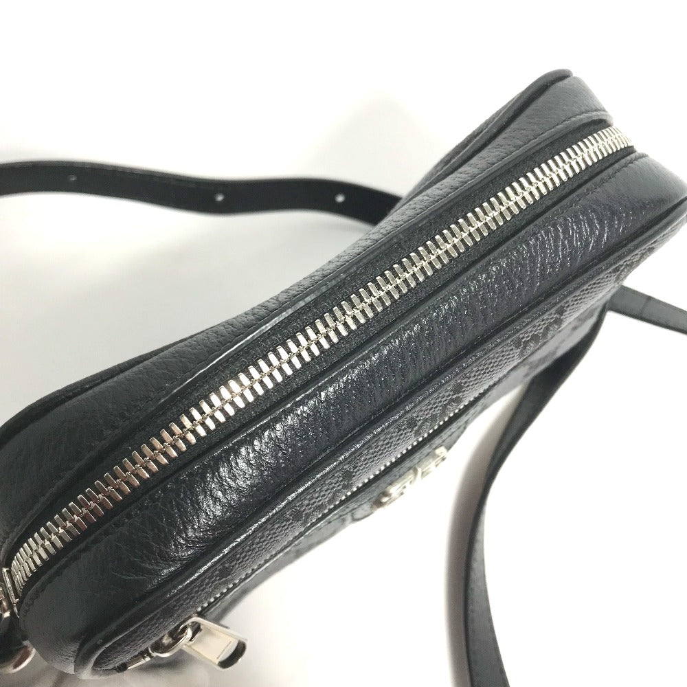 GUCCI Shoulder Bag 680128 Canvas / leather black Balenciaga Balenciaga collaboration Hacker Project GG mens Used Authentic