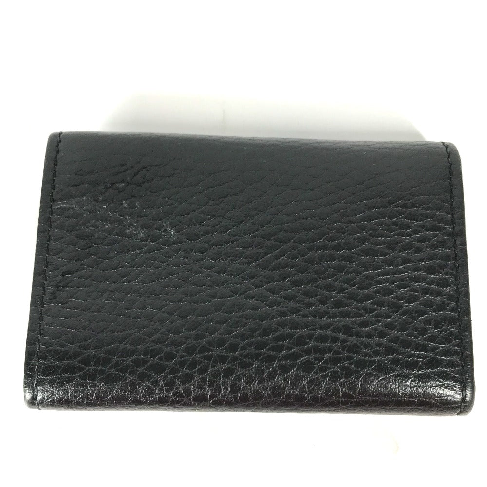 GUCCI Key case Key holder  456118 leather black key GG Marmont Women Used Authentic