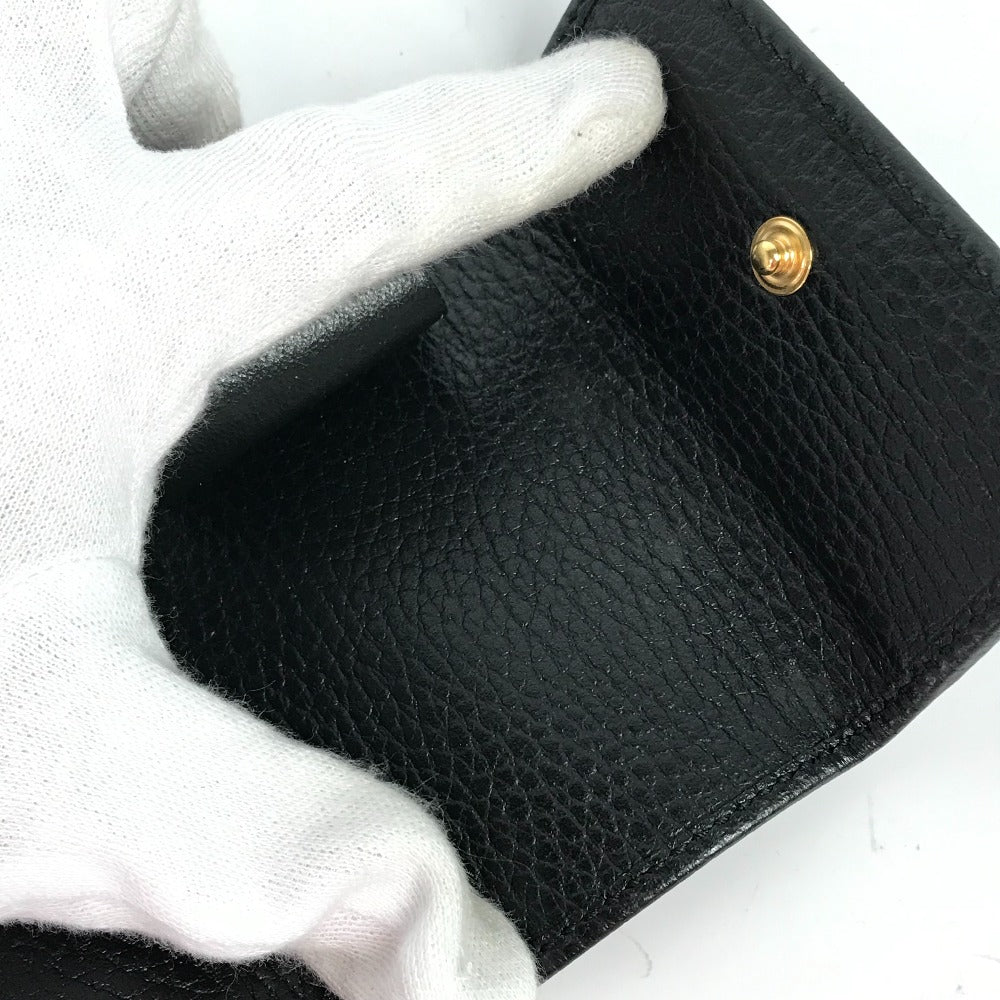 GUCCI Key case Key holder  456118 leather black key GG Marmont Women Used Authentic