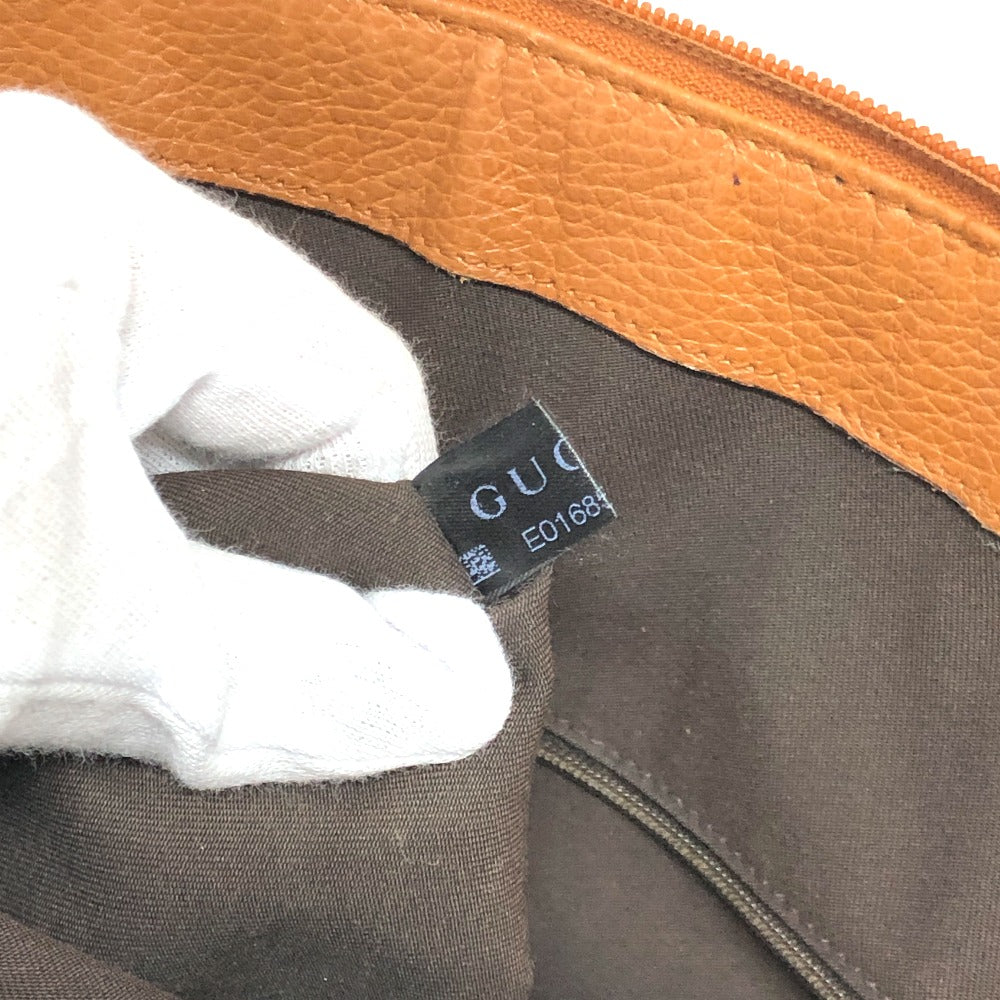 GUCCI Handbag 33955 leather Brown Interlocking G charm