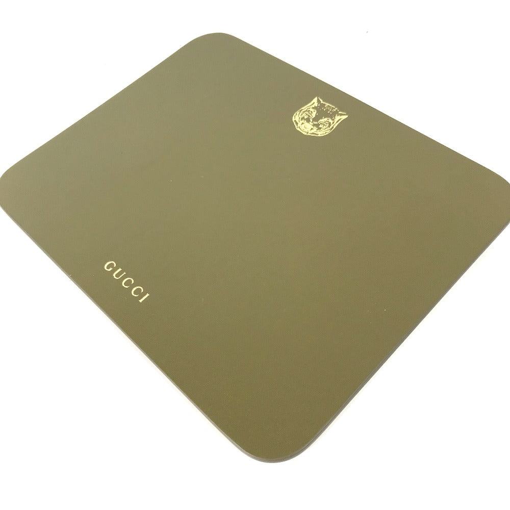 GUCCI Other miscellaneous goods leather khaki PC personal computer interior tiger mouse pad mens Used Authentic
