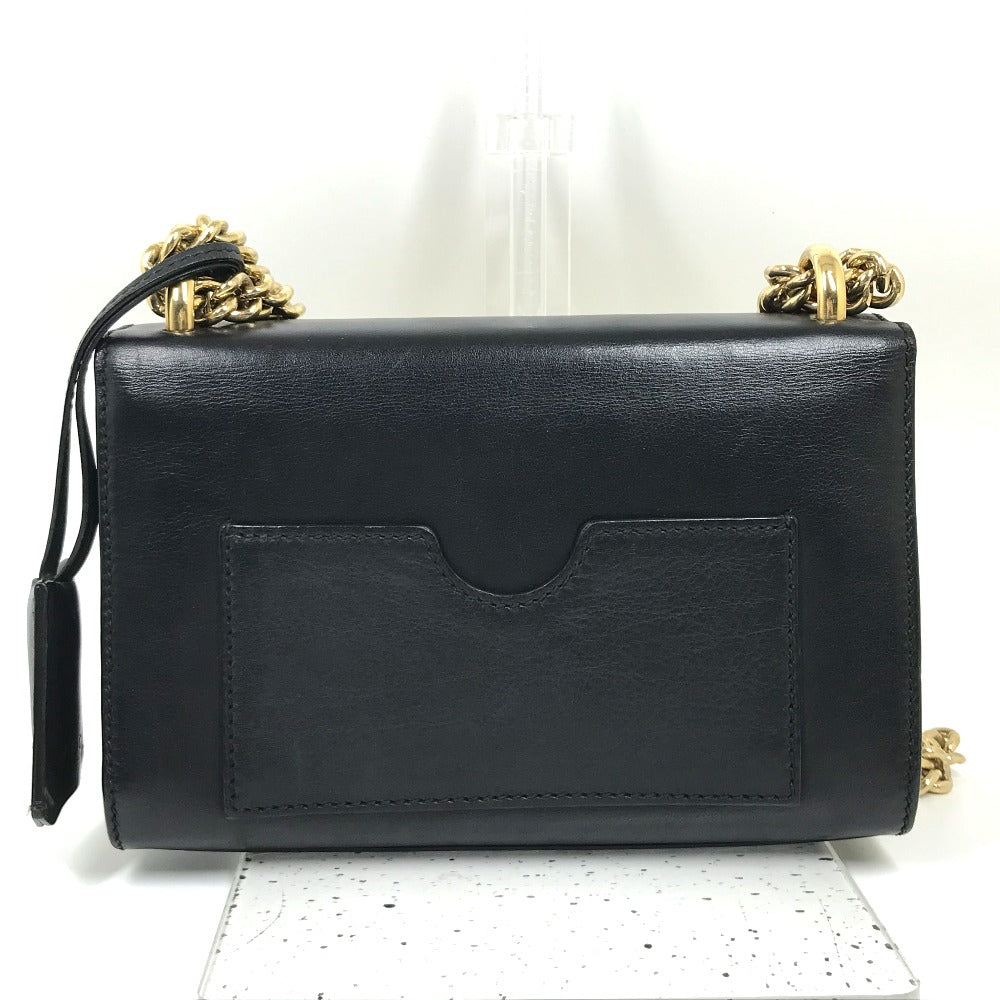 GUCCI Shoulder Bag 409487 leather black Small Padlock Chain