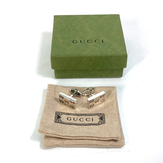 GUCCI cuffs 457224 SV925 Silver ghost mens Used Authentic