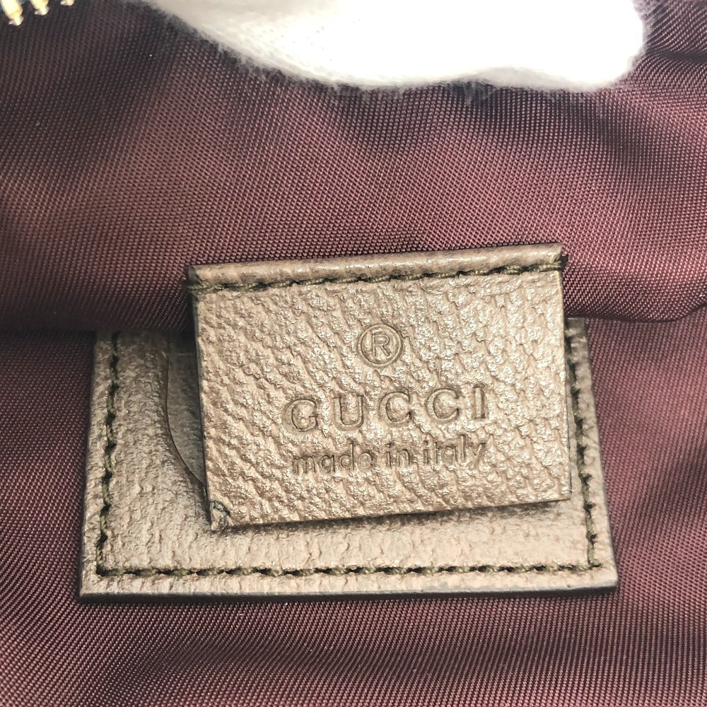 GUCCI Sling bag 650299 Nylon Brown THE NORTH FACE collaboration waist pouch Women Used Authentic
