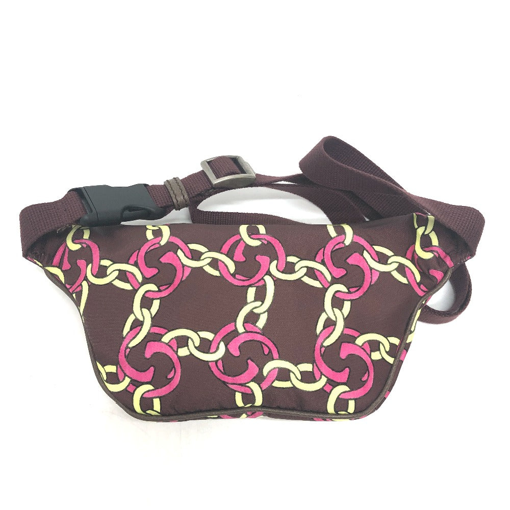 GUCCI Sling bag 650299 Nylon Brown THE NORTH FACE collaboration waist pouch Women Used Authentic