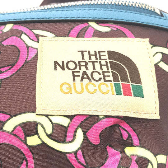 GUCCI Sling bag 650299 Nylon Brown THE NORTH FACE collaboration waist pouch Women Used Authentic