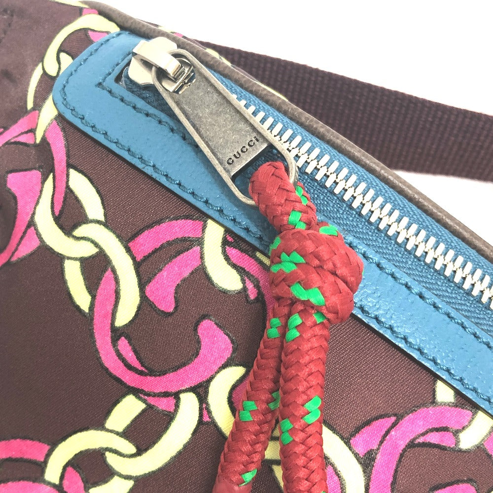 GUCCI Sling bag 650299 Nylon Brown THE NORTH FACE collaboration waist pouch Women Used Authentic