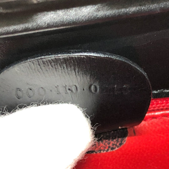 GUCCI Handbag 110�E0218 leather black BOX Vanity Bag old gucci purse Women Used Authentic