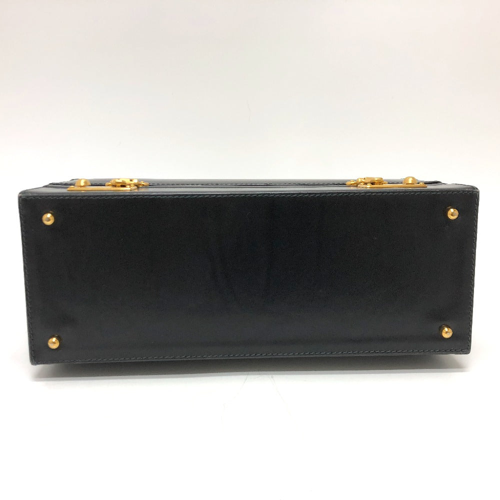 GUCCI Handbag 110�E0218 leather black BOX Vanity Bag old gucci purse Women Used Authentic