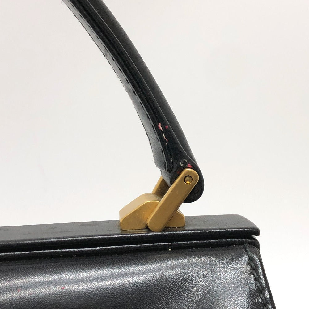 GUCCI Handbag 110�E0218 leather black BOX Vanity Bag old gucci purse Women Used Authentic