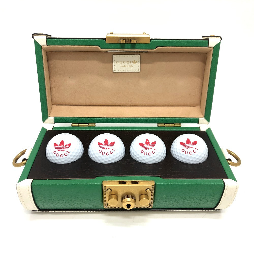 GUCCI Handbag 723801 leather green logo golf ball case Women Used Authentic
